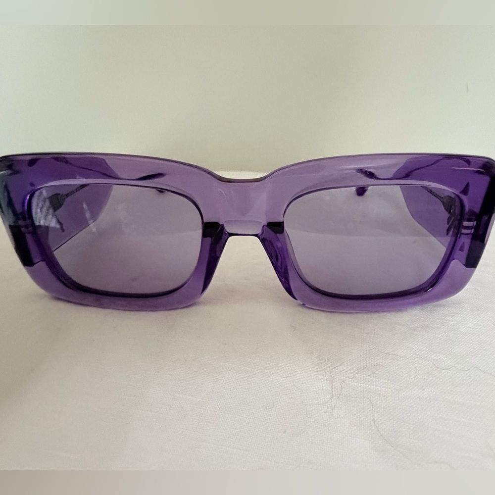 Attico Rectangular Purple Sunglasses - image 2